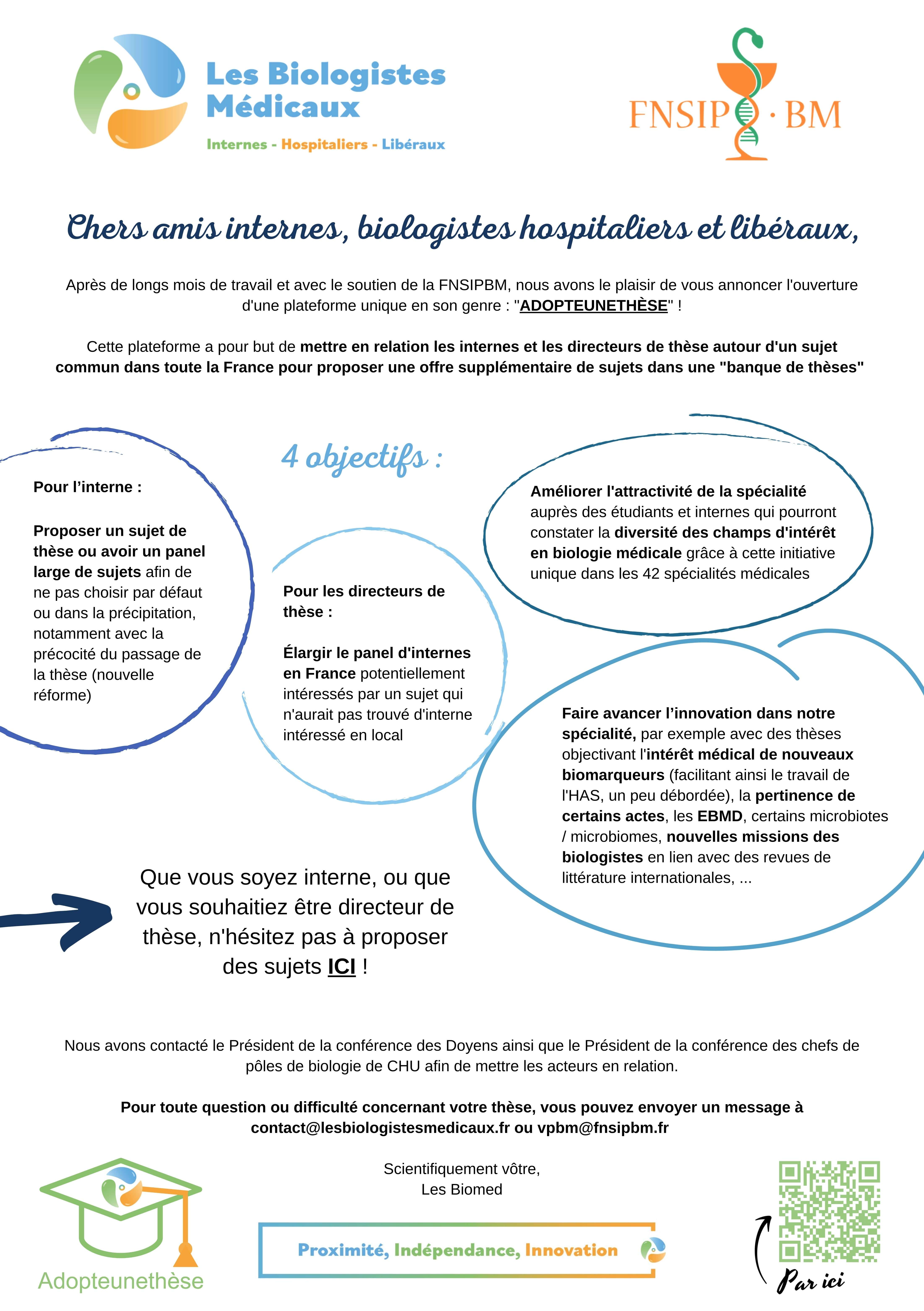 Découverte et inauguration d'une plateforme unique : ADOPTEUNETHÈSE !